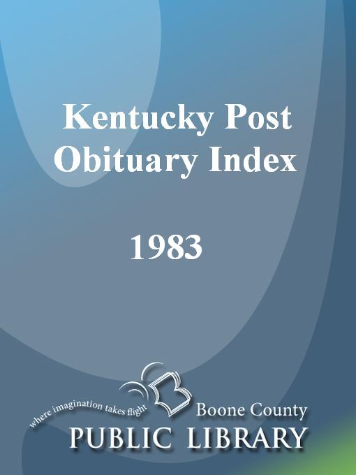 Cover image for Kentucky Post Obituary Index, 1983